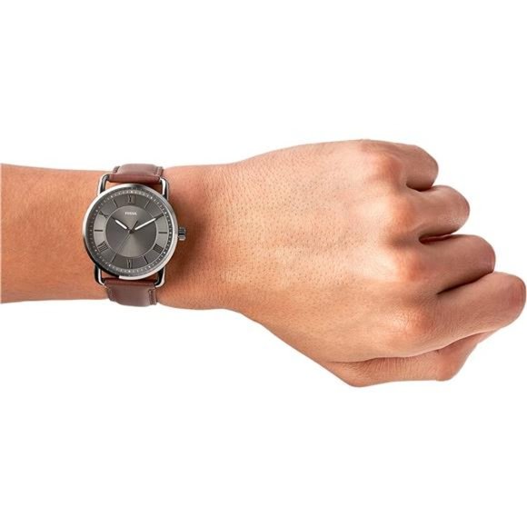 Fossil Men's Copeland Stainless Steel and Leather Casual Quartz Watch - Picture 6 of 6